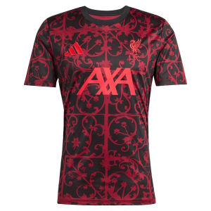 25/26 LFC Pre Match Training Football Shirt – Black/Red