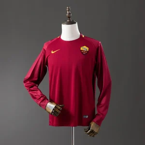 2017-18 AS Roma Retro Home Kit Long Sleeves