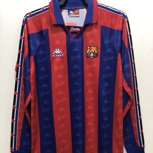1996/1997 Retro Long Sleeve Barcelona Football Shirt Home Champions League 1:1 Thai Quality