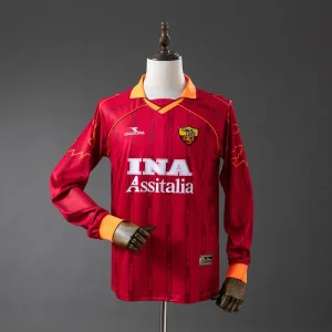 1999-00 AS Roma Retro Home Kit Long Sleeves