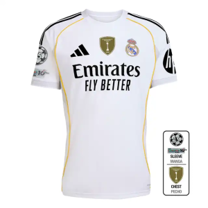 （S-4XL）25/26 Real Madrid Home Kit 1:1 Thai Quality