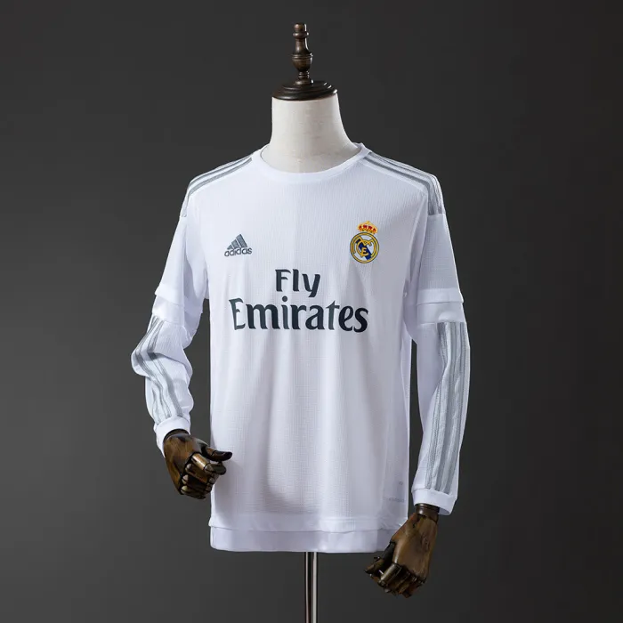 Retro Real Madrid 2015-16 Home Long Sleeves